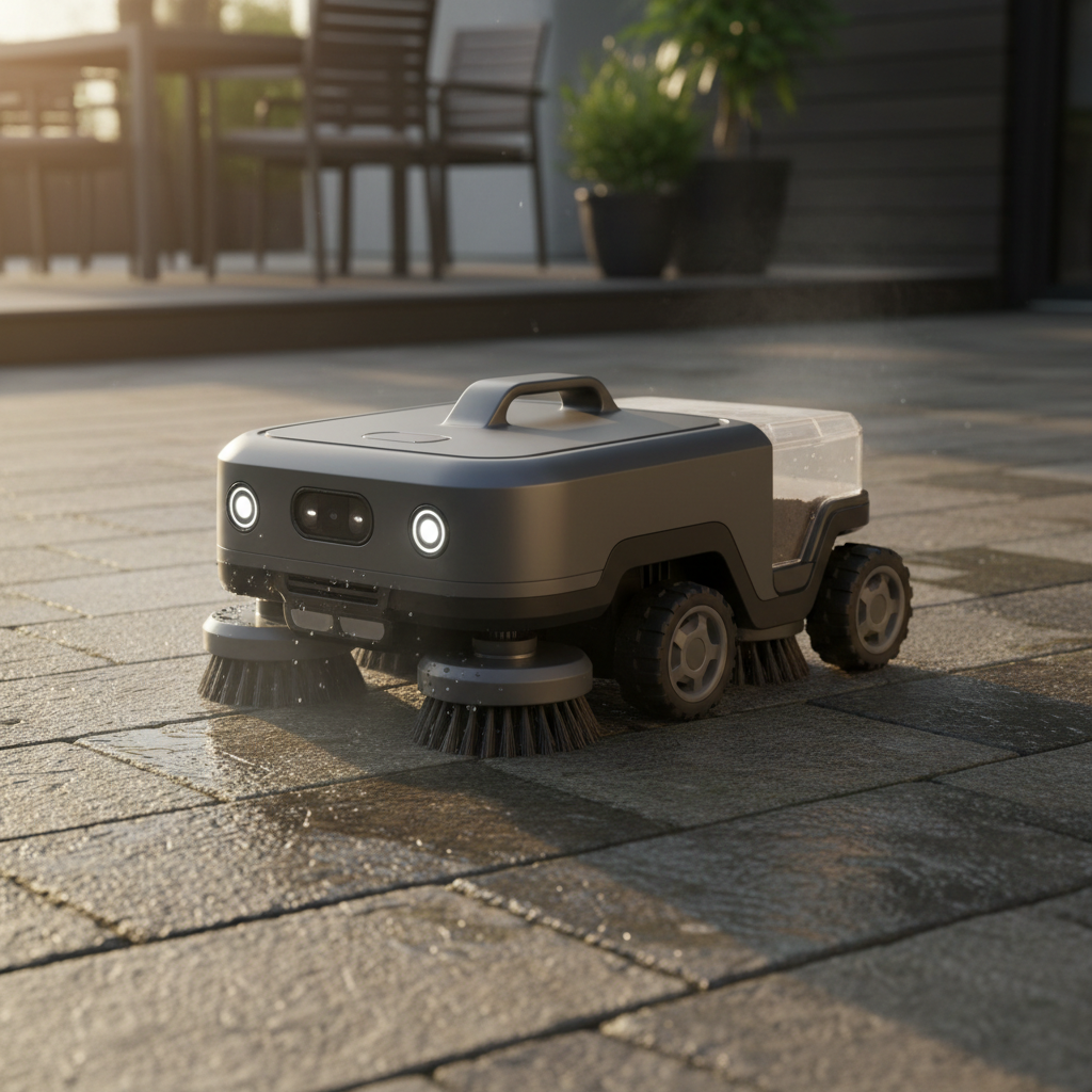 Aigostar Grill Bot (outdoor edition) ranked product image in the top 10 Outdoor Clean Robots. Image by www.CleaningRobots.Online.