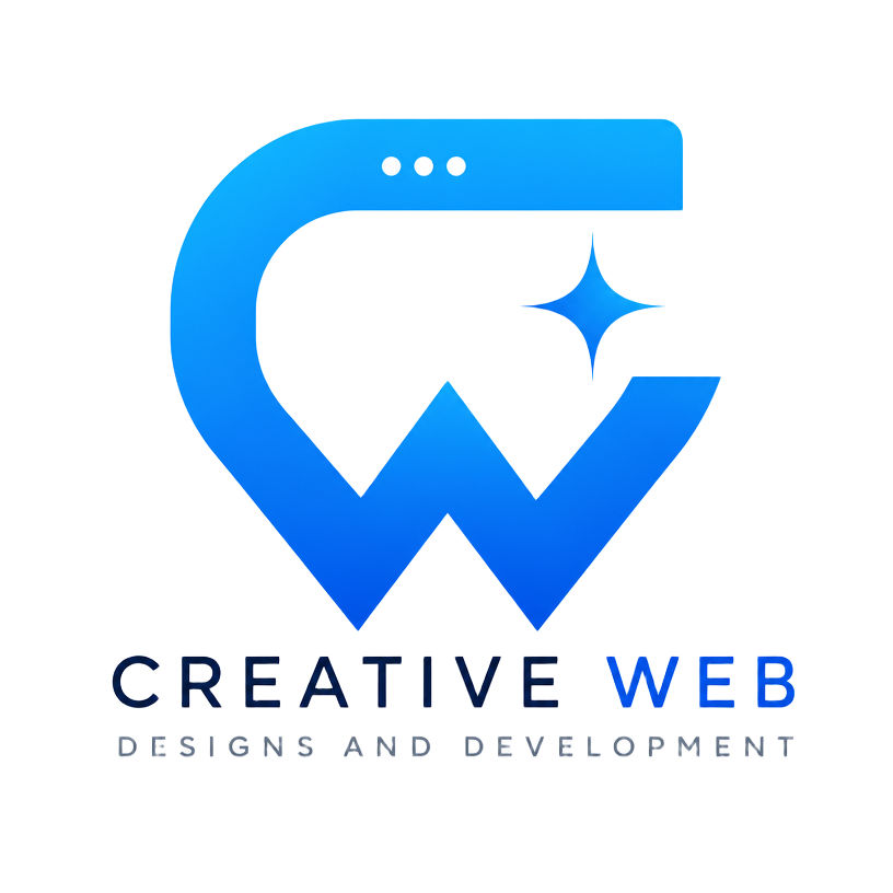 Creative Web Designs and Development company logo, the web design studio behind CleaningRobots. Image by www.CleaningRobots.Online.