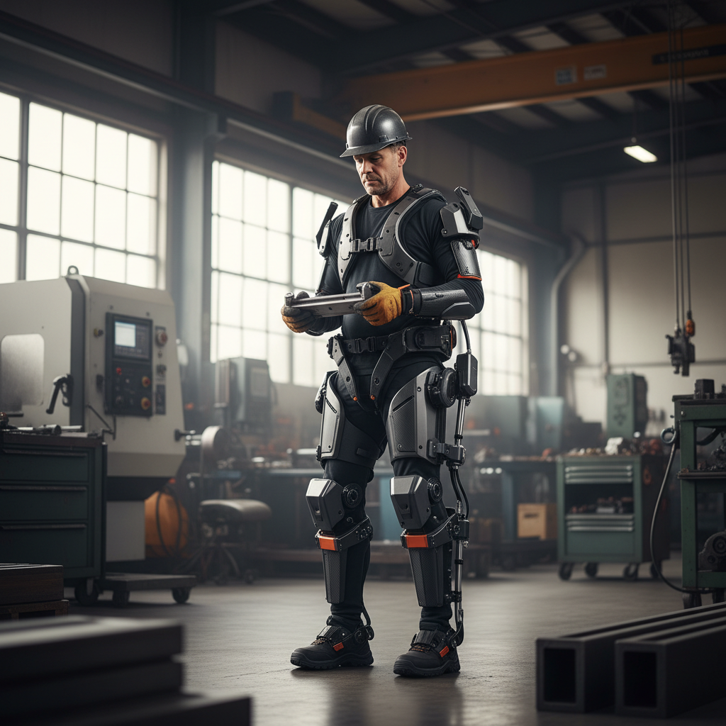 Ekso Bionics EVO ranked product image in the top 10 Work Lifting Assistance Robots. Image by www.CleaningRobots.Online.