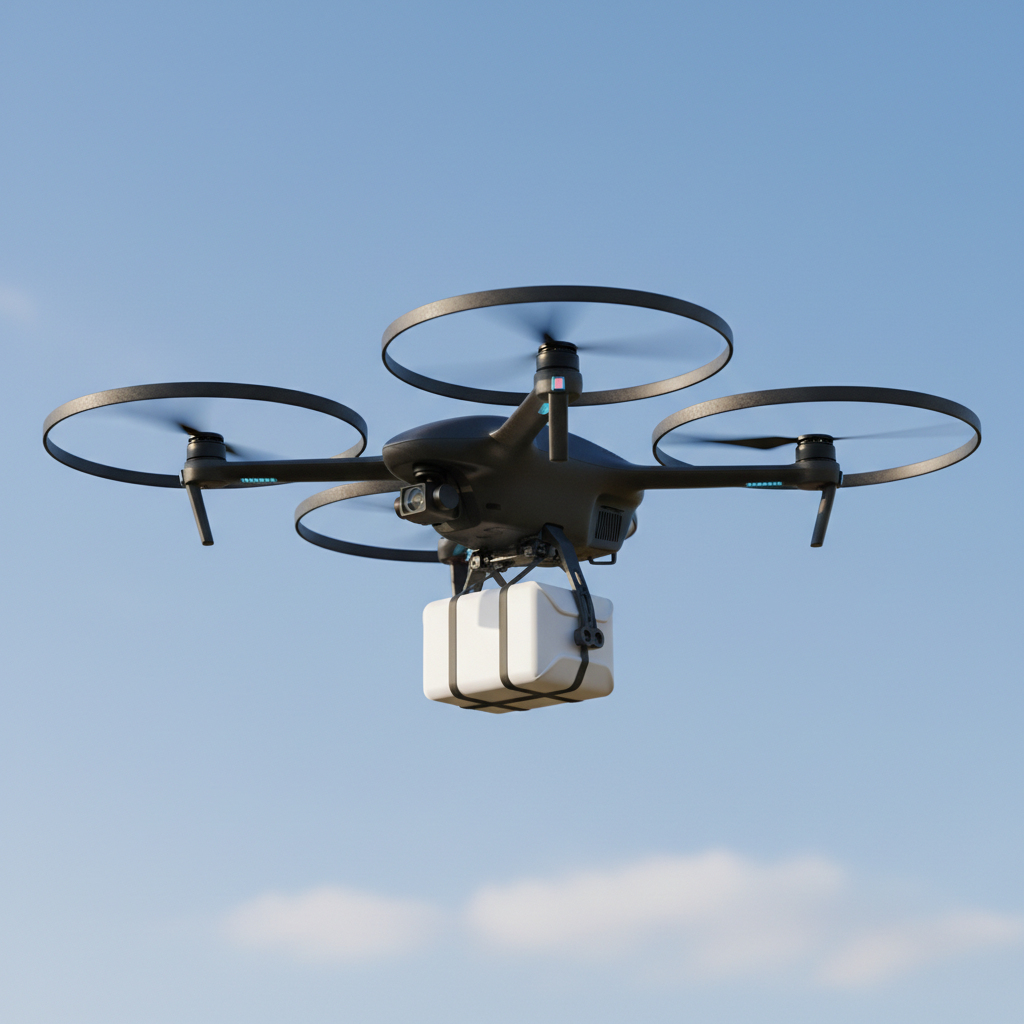 Flytrex Delivery Drone ranked product image in the top 10 Flying Delivery Drones. Image by www.CleaningRobots.Online.