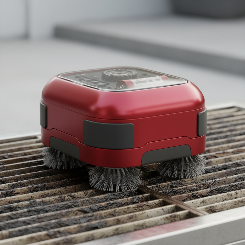Grillbot GBU102 (Red) related product comparison image in the Grill Cleaning Robots category. Image by www.CleaningRobots.Online.