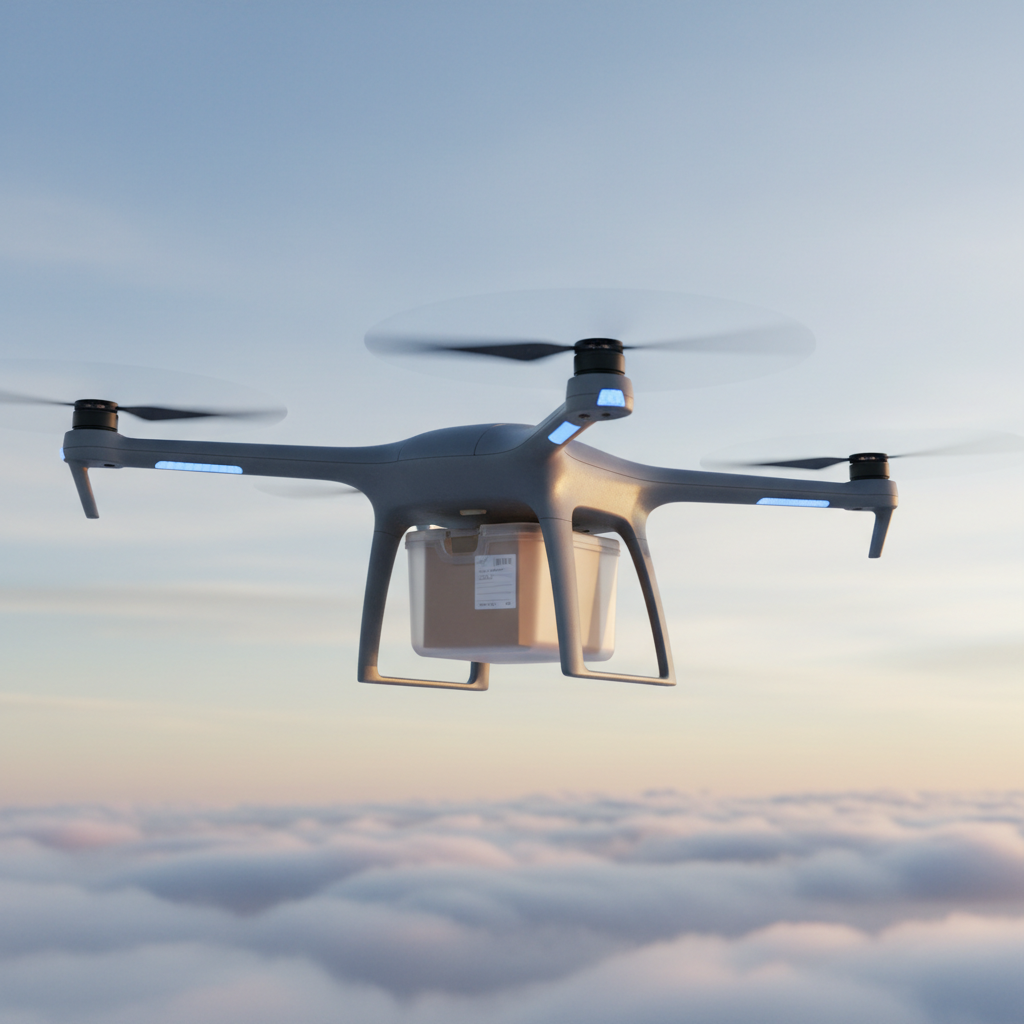 Matternet M2 ranked product image in the top 10 Flying Delivery Drones. Image by www.CleaningRobots.Online.