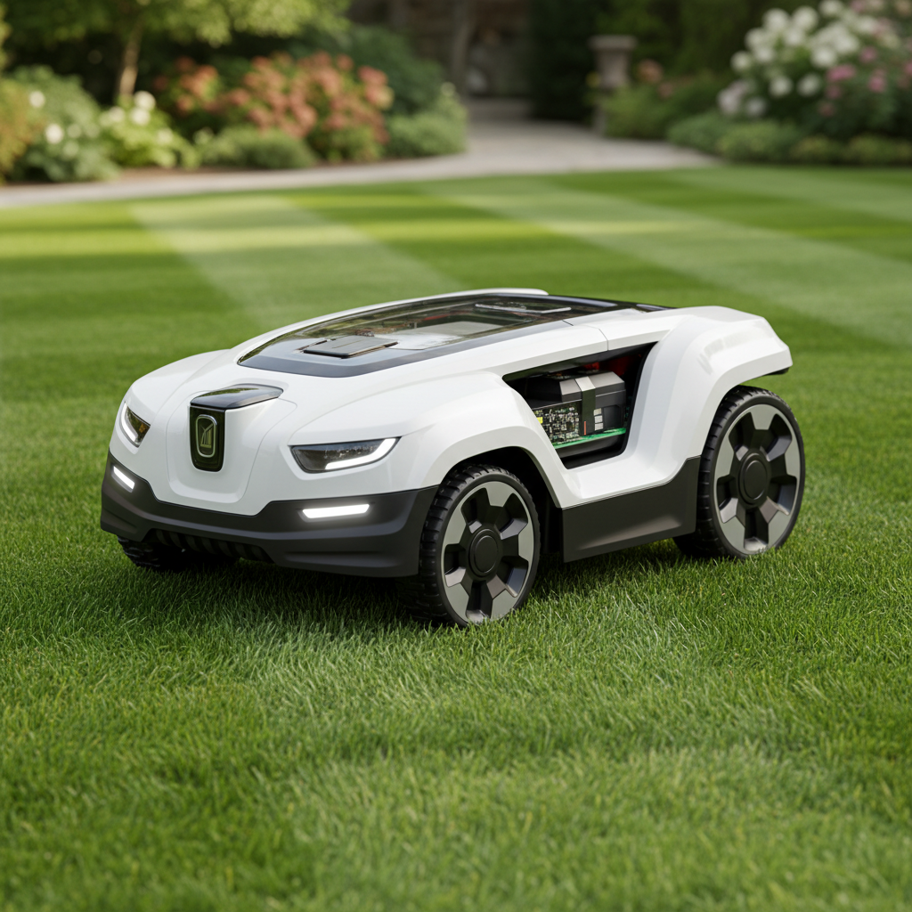 Segway Navimow H1500E ranked product image in the top 10 Robot Lawn Mowers. Image by www.CleaningRobots.Online.