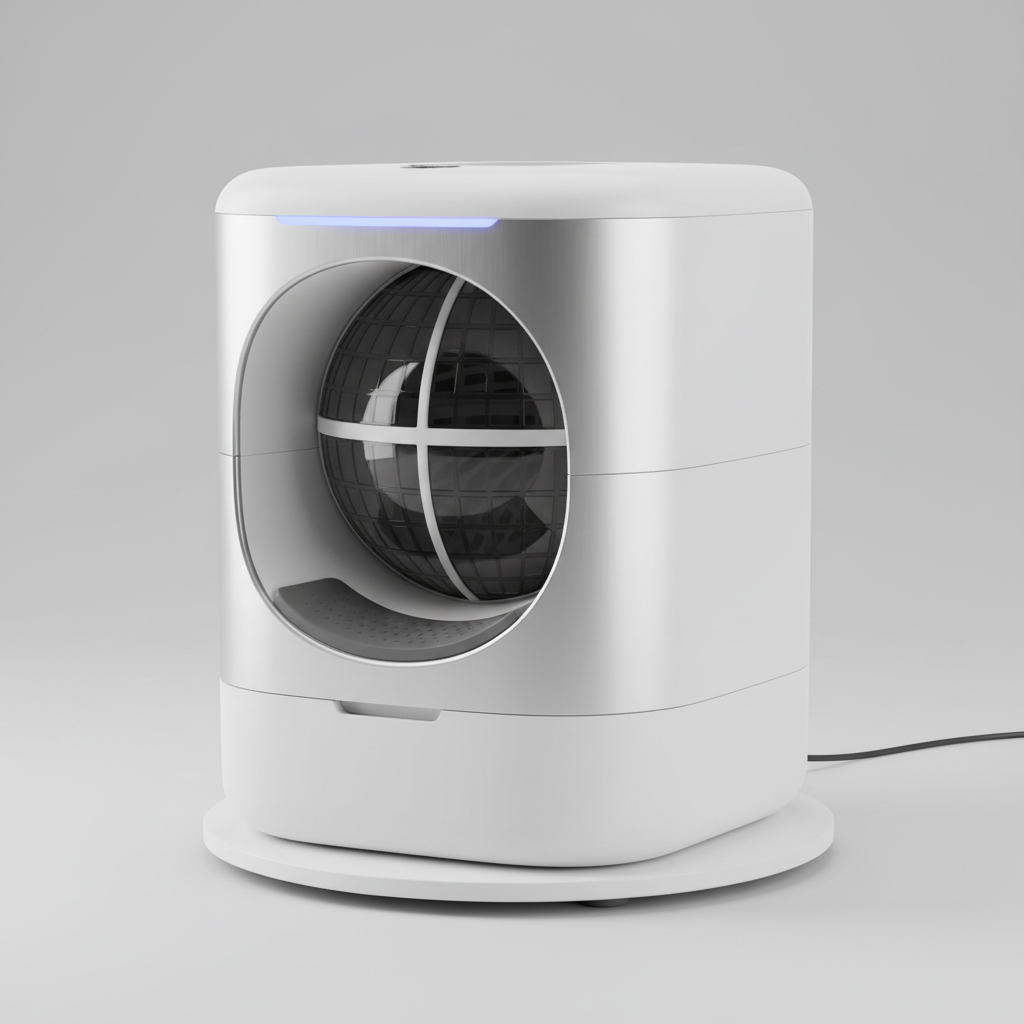 Petkit Pura Max ranked product image in the top 10 Robot Litter Boxes. Image by www.CleaningRobots.Online.