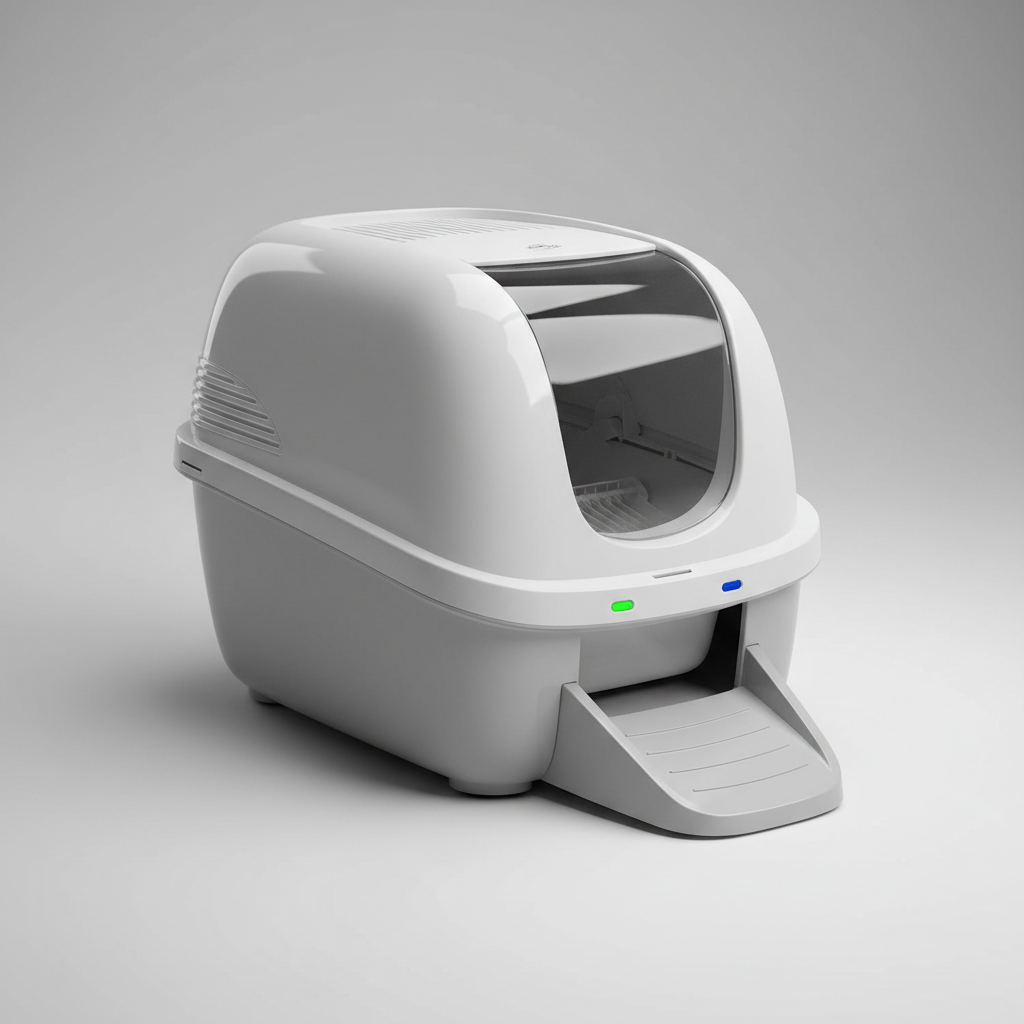 PetSafe ScoopFree Crystal Pro ranked product image in the top 10 Robot Litter Boxes. Image by www.CleaningRobots.Online.