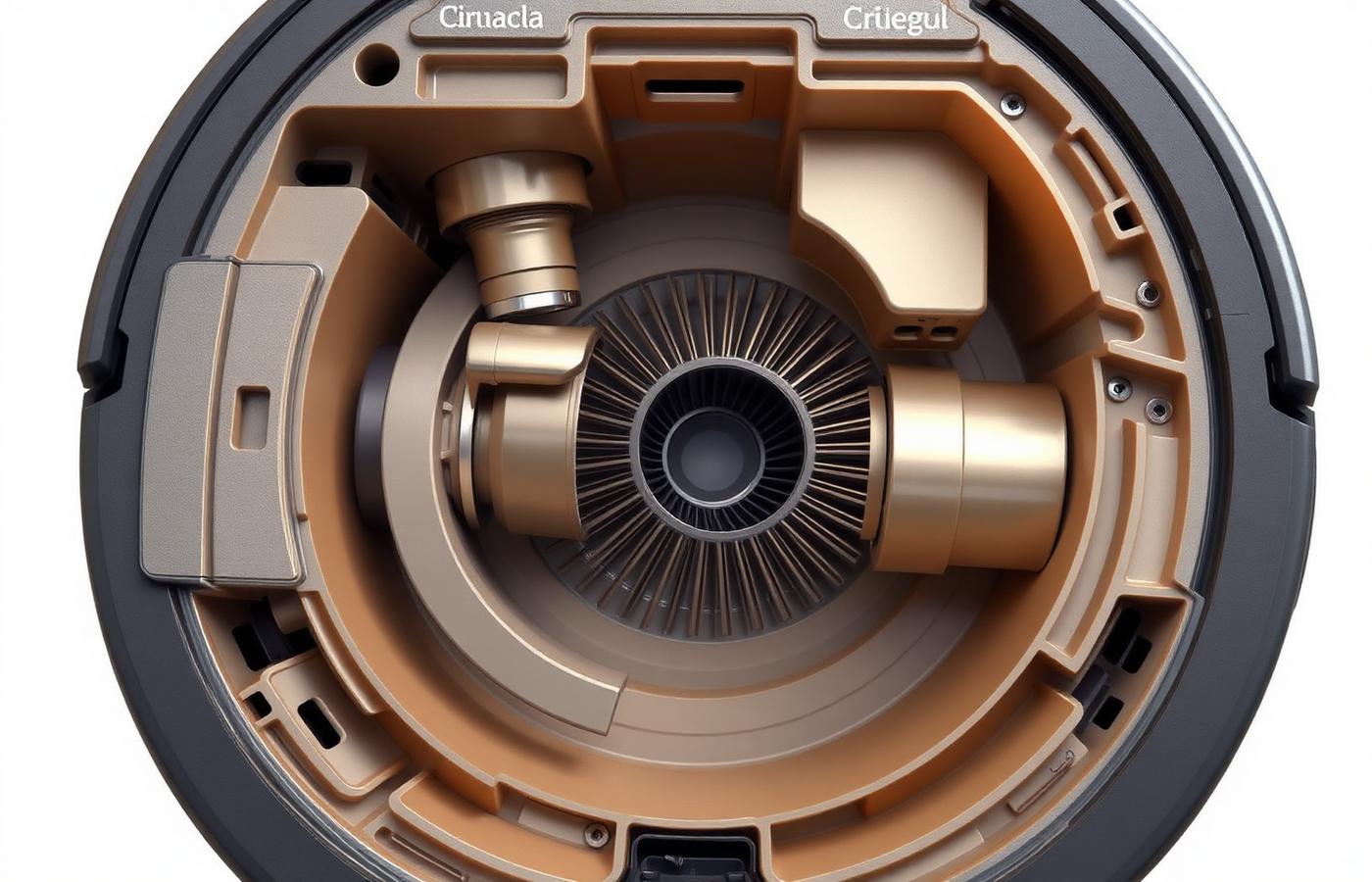 A robot vacuum's small onboard dustbin being emptied via suction into a taller base unit. Image by www.CleaningRobots.Online.