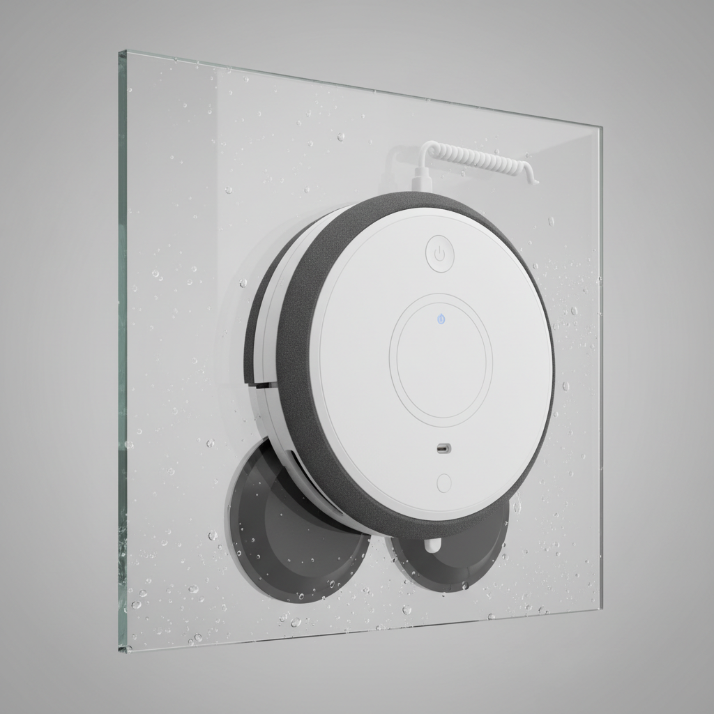 Sophinique Window Robot Pro ranked product image in the top 10 Window Cleaning Robots. Image by www.CleaningRobots.Online.